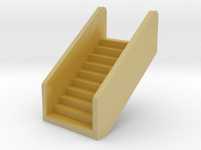 N Scale Station Stairs H12.5W12.5mm