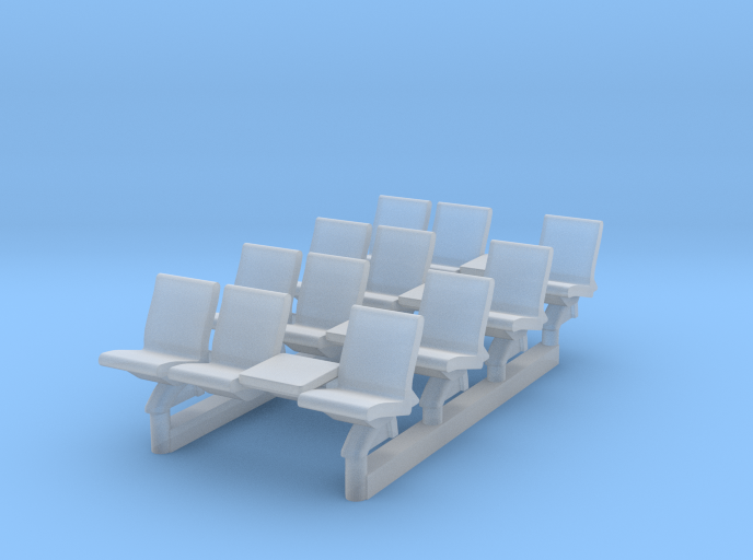 N Scale Waiting Room Seats 4x3