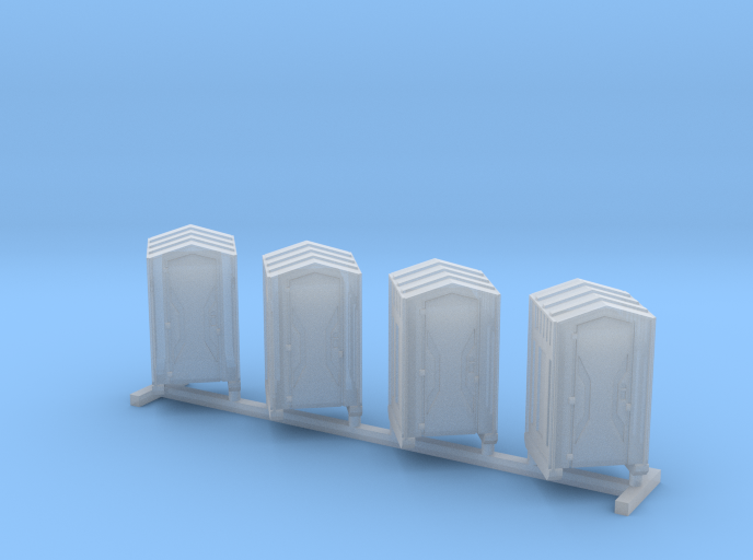 N Scale Portable Toilets 4pc