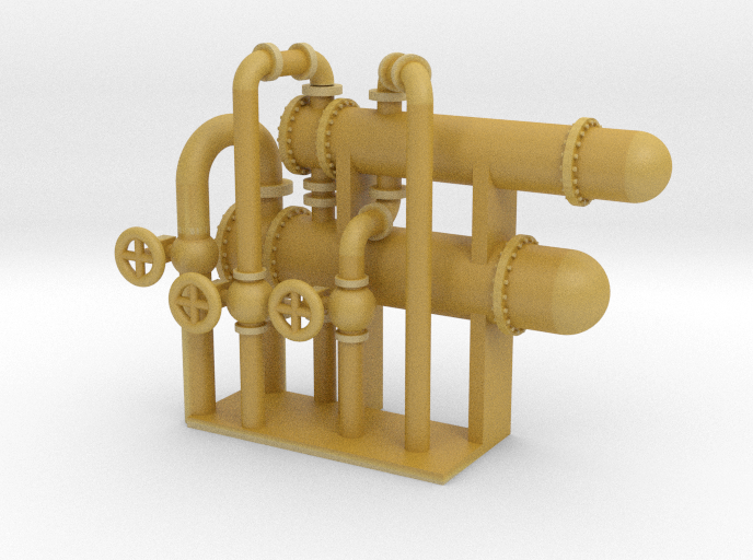 N Scale Heat Exchanger 4 Single w pipes