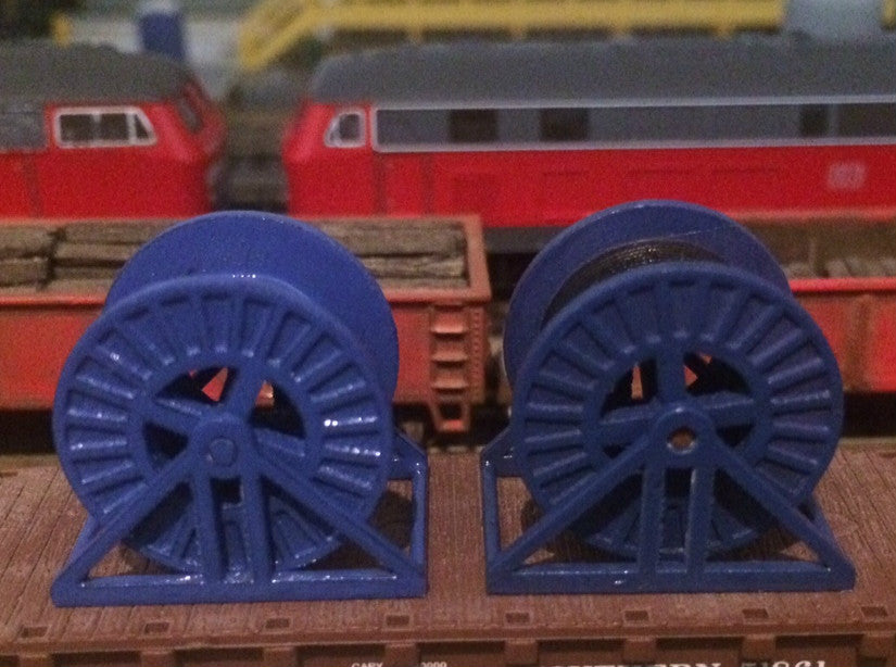 N Scale Steel Cable Reel (Empty)